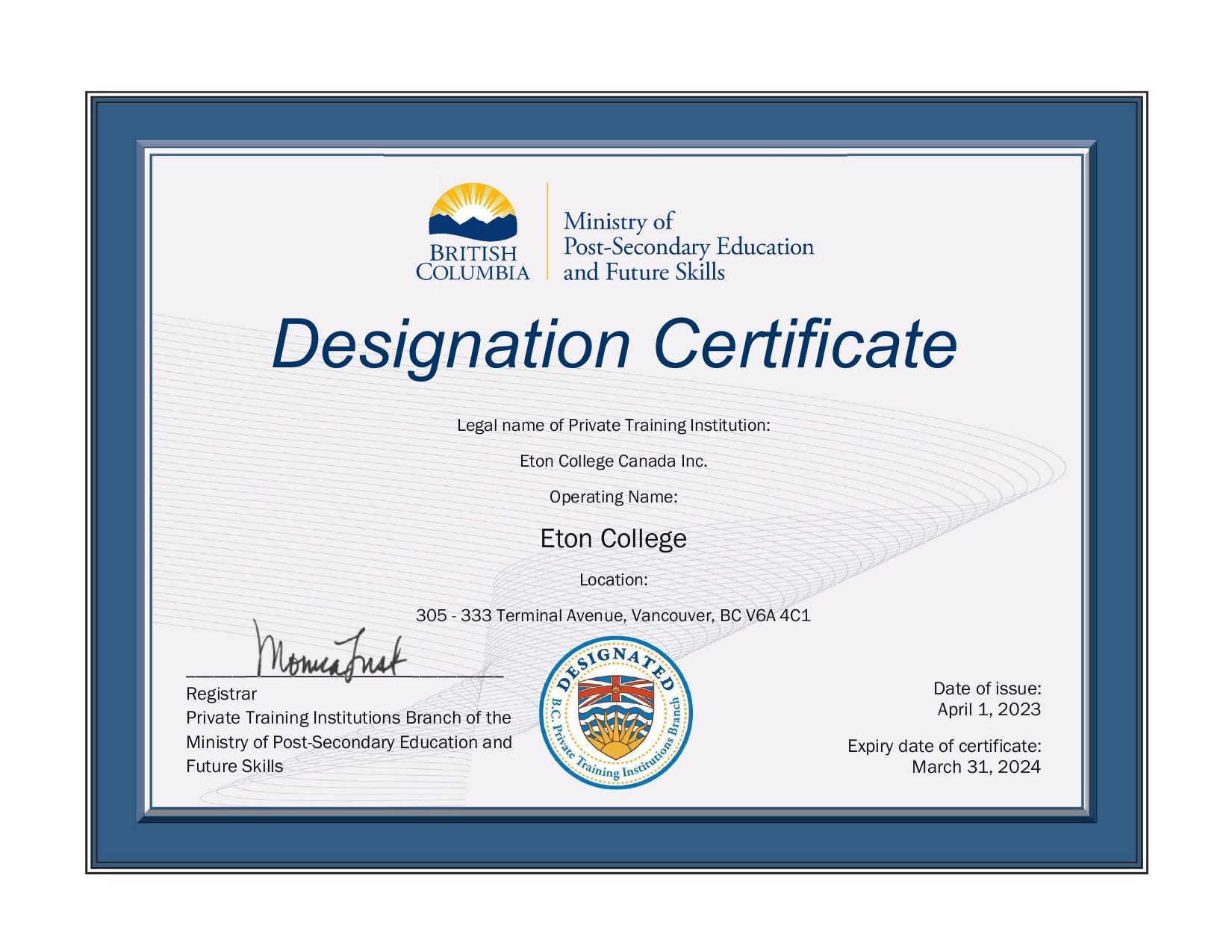 Designation Certificate Eton page 0001 rotated 1